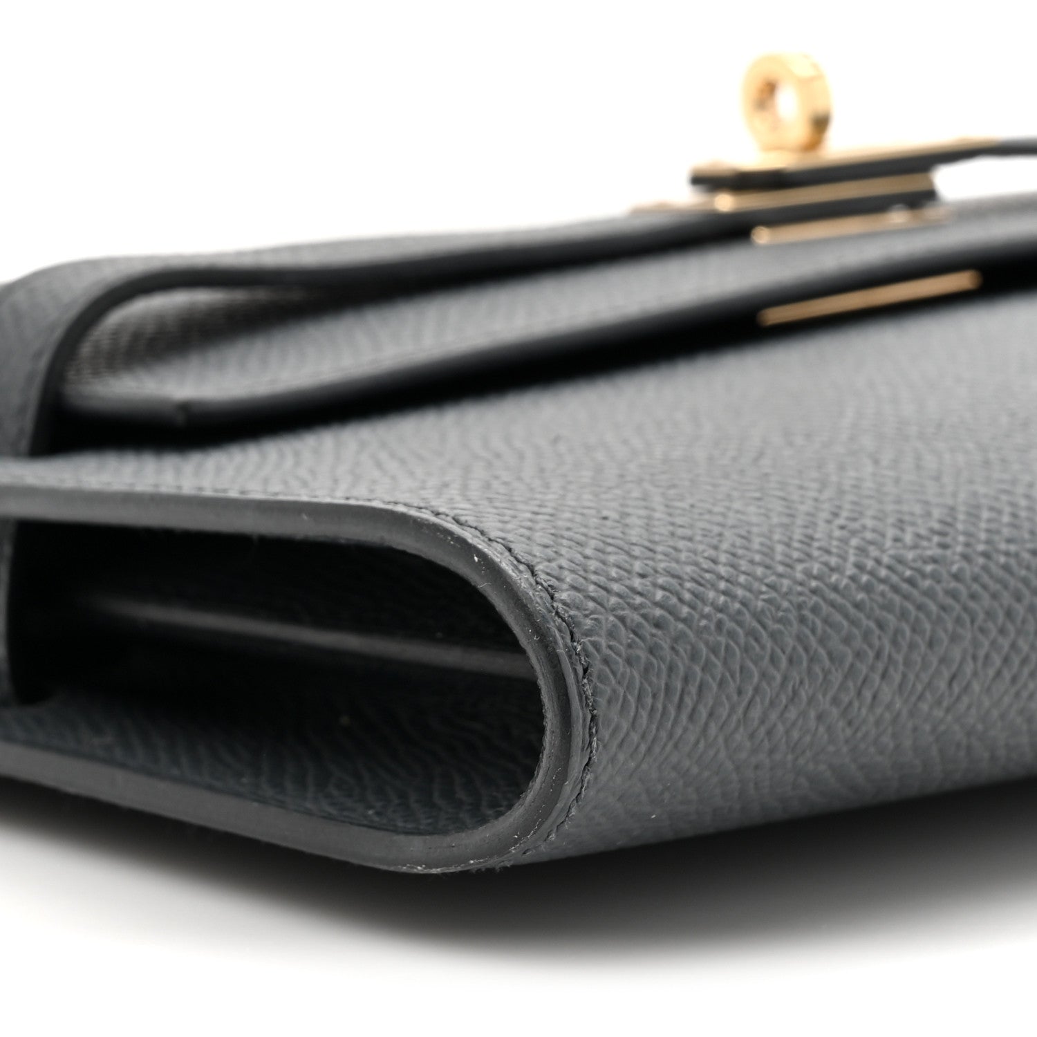 Hermes Epsom Kelly Wallet To Go Cordage Gris Misty Prunoir Jaune Milton 10 of 12