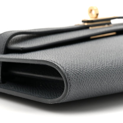 Hermes Epsom Kelly Wallet To Go Cordage Gris Misty Prunoir Jaune Milton 10 of 12