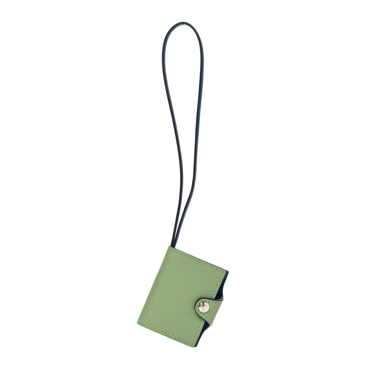 Hermes Evercolor Swift Verso Ulysse Nano Bag Charm Vert Criquet Bleu France 1 of 6