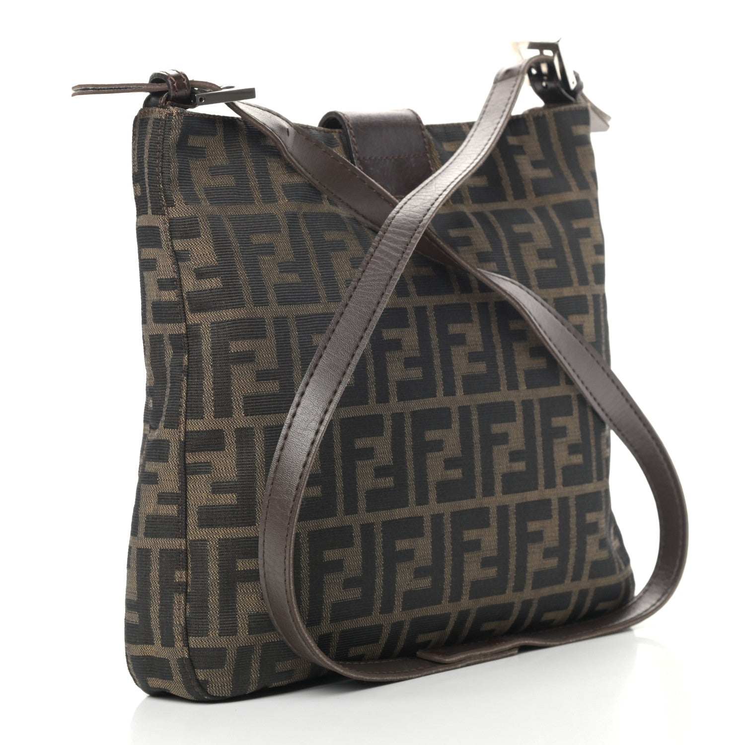 Fendi Zucca Shoulder Bag Tobacco 2 of 12