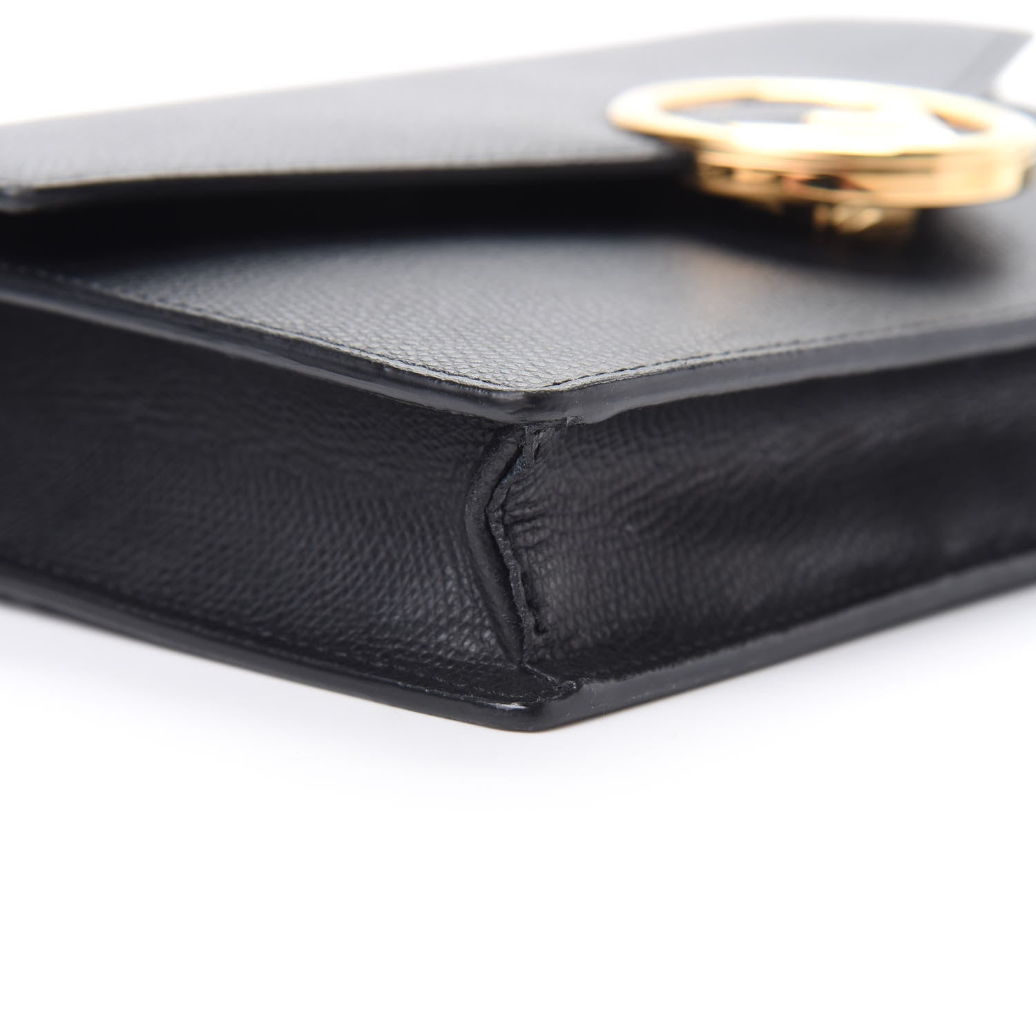 Fendi Vitello Cruise F is Fendi Medium Envelope Wallet on Chain Black 9 of 10