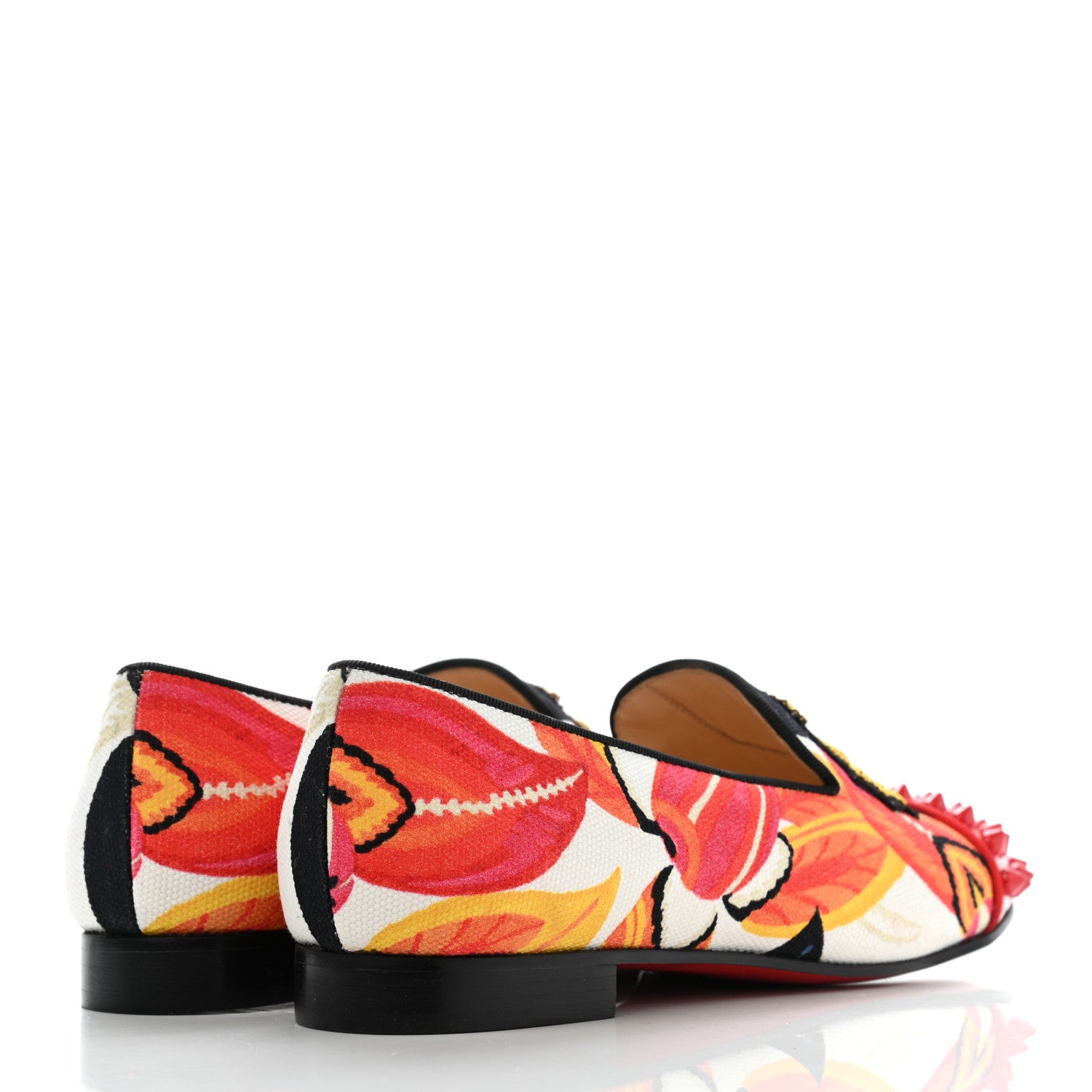 Christian Louboutin Patent Hawaii Intern Flat Loafers 35.5 Multicolor 4 of 9