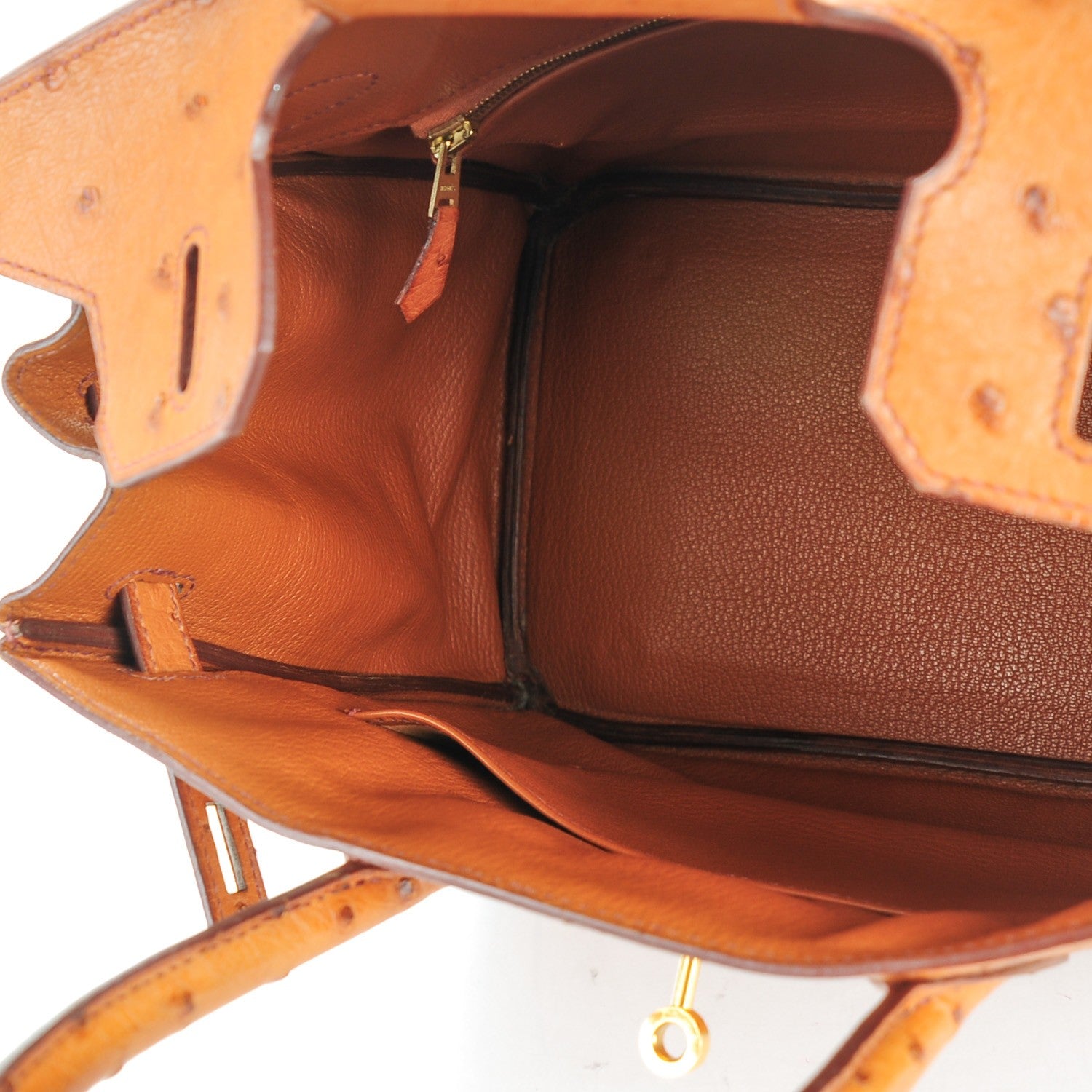 Hermes Ostrich Birkin 30 Cognac 8 of 26