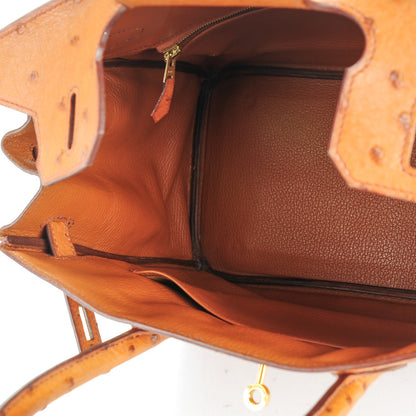 Hermes Ostrich Birkin 30 Cognac 8 of 26