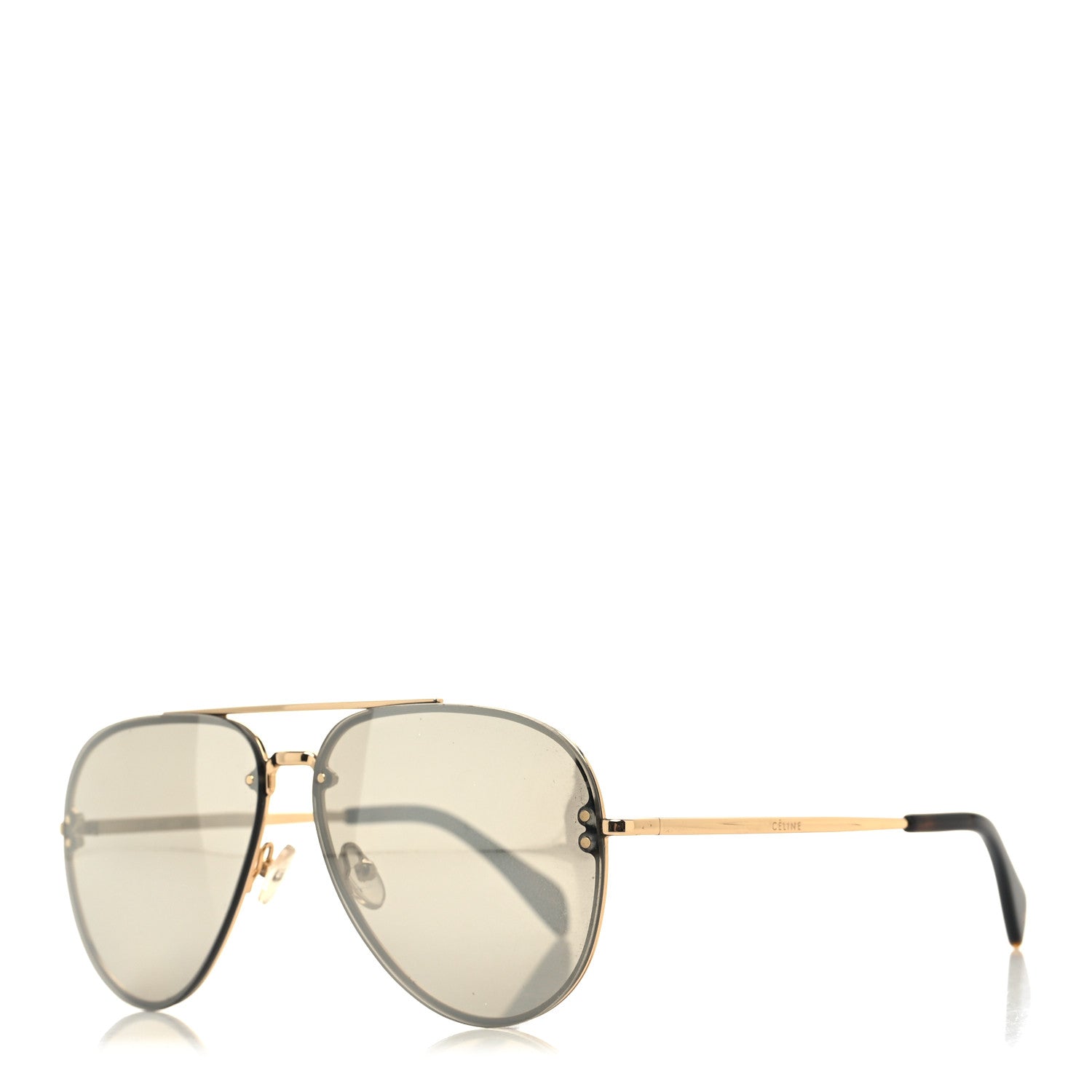 Celine Mirror Aviator Sunglasses CL41391/S Gold Blue 1 of 7