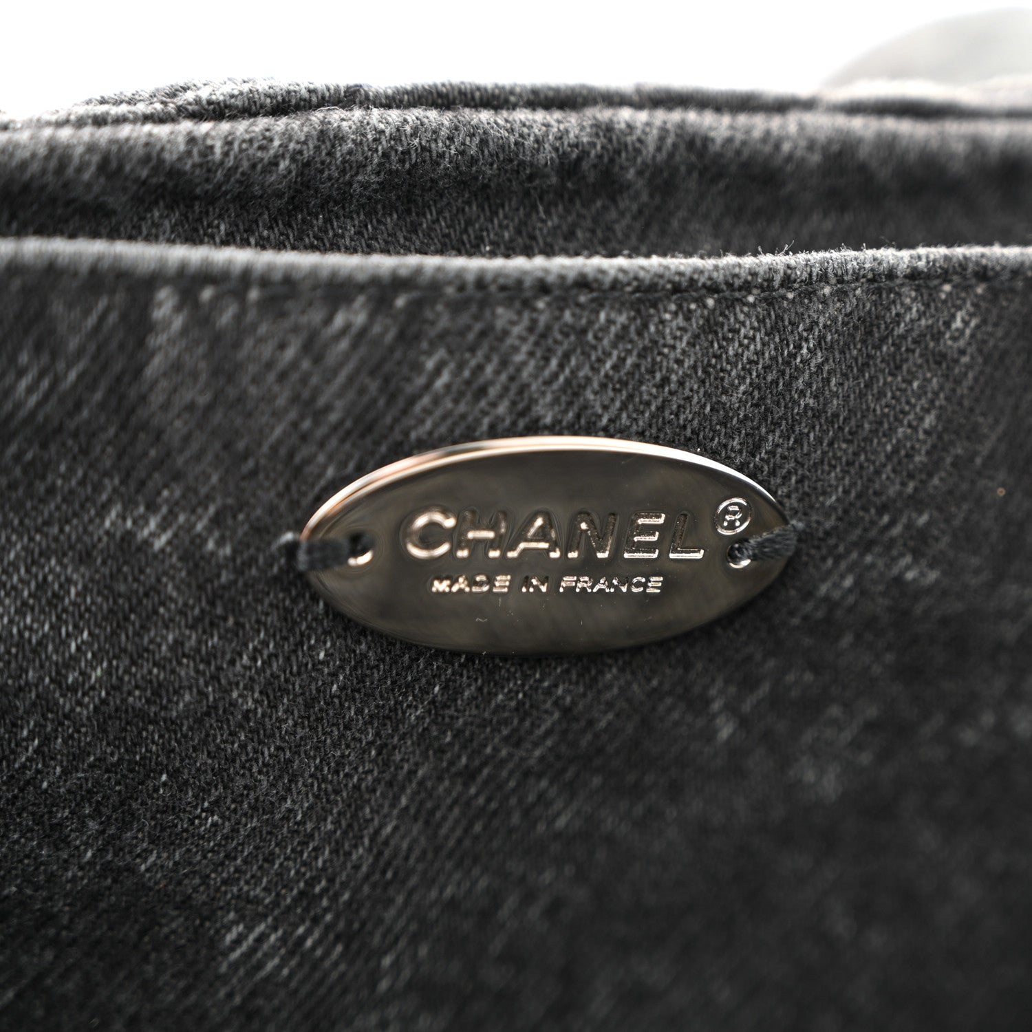 Chanel Denim Quilted Denimpression Flap Grey Black 6 of 11