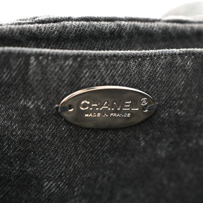 Chanel Denim Quilted Denimpression Flap Grey Black 6 of 11