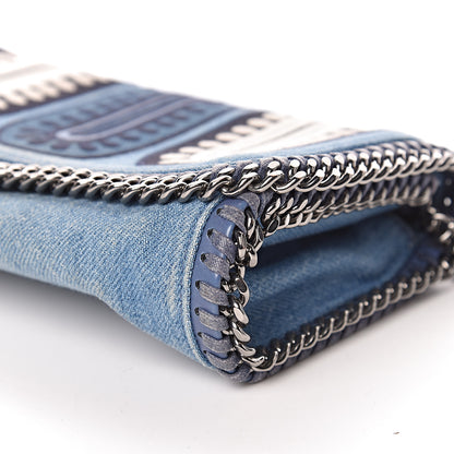 Stella McCartney Eco Denim Embroidered Zigarette Falabella Crossbody Blue 9 of 10