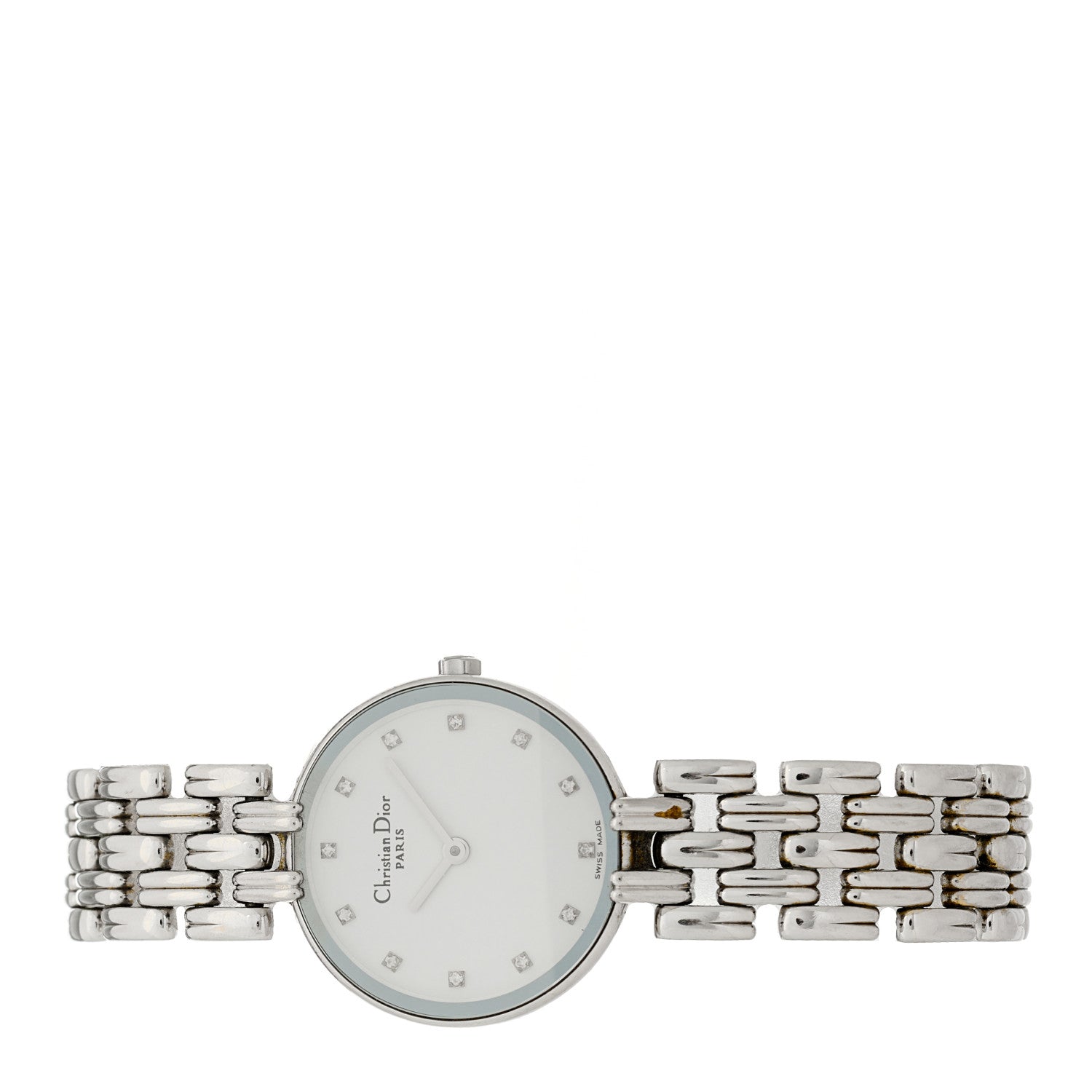Christian Dior Stainless Steel Diamond 25mm Bagheera Quartz Watch 2 of 4