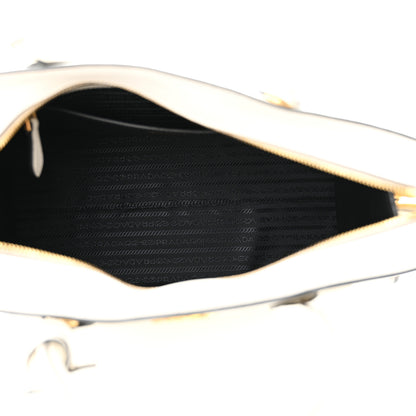 Prada Saffiano City Calfskin Bibliothèque Top Handle White 5 of 10