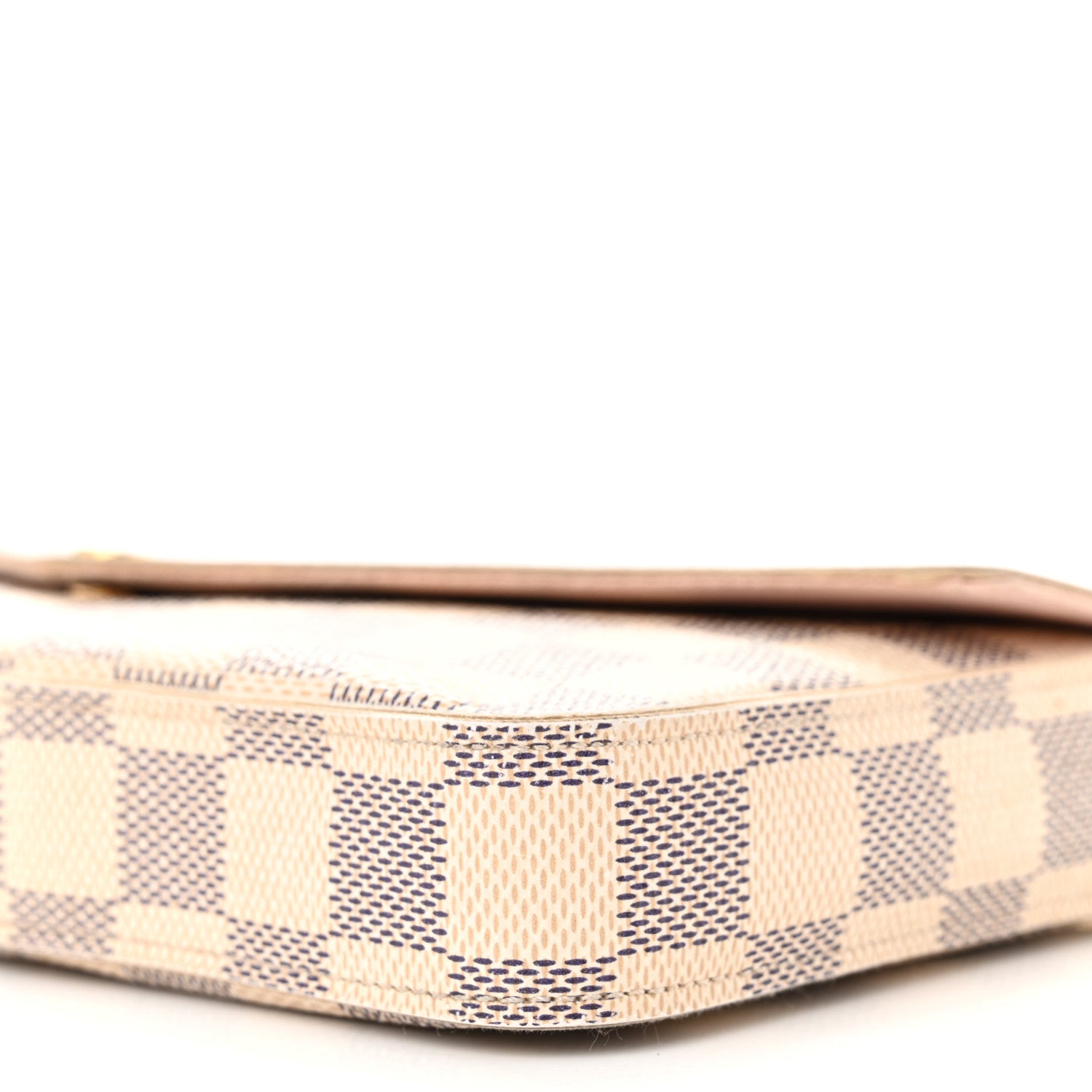 Louis Vuitton Damier Azur Pochette Felicie Chain Wallet Rose Ballerine 13 of 17