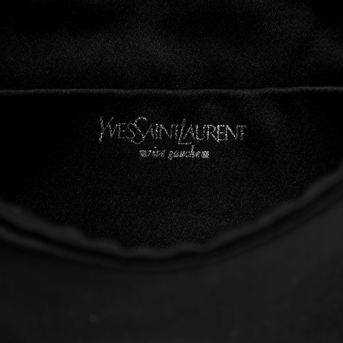 Satin Crystal Evening Clutch Black