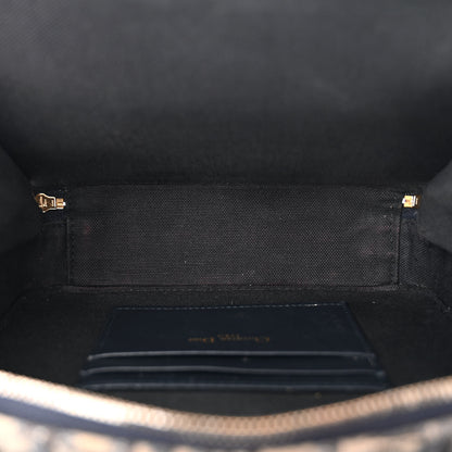 Christian Dior Oblique 30 Montaigne Top Handle Box Bag Blue 5 of 13