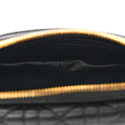 Christian Dior Supple Calfskin Cannage Caro Pouch with Chain Black 5 of 9