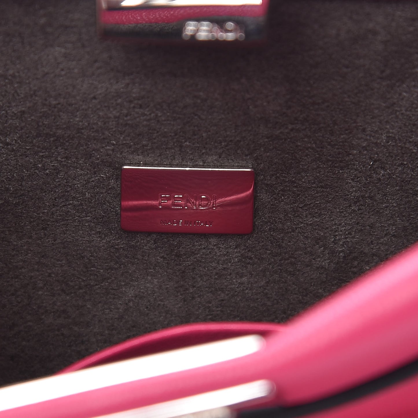 Shiny Nappa Micro Peekaboo Iconic Satchel Fuxia