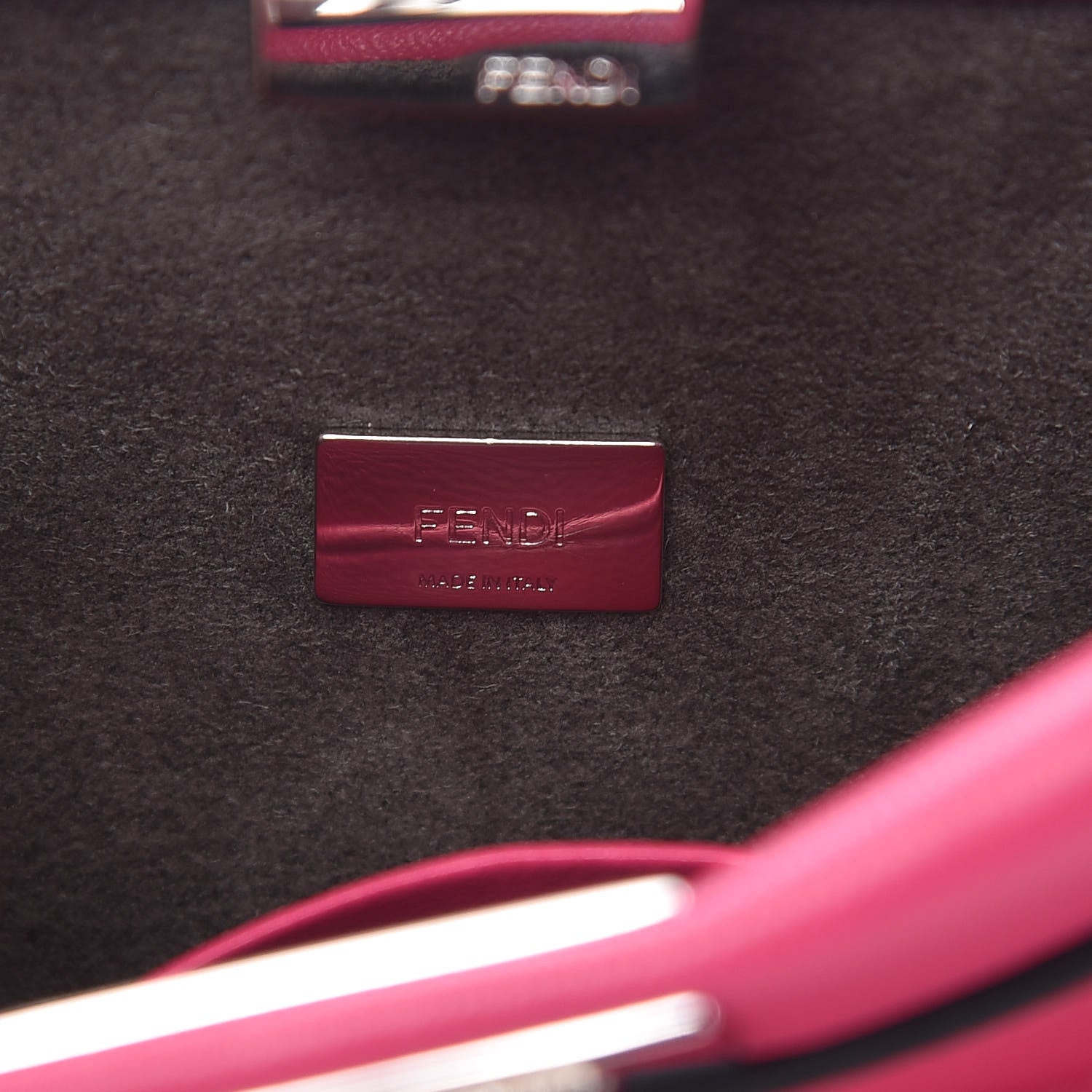Fendi Shiny Nappa Micro Peekaboo Iconic Satchel Fuxia 7 of 9