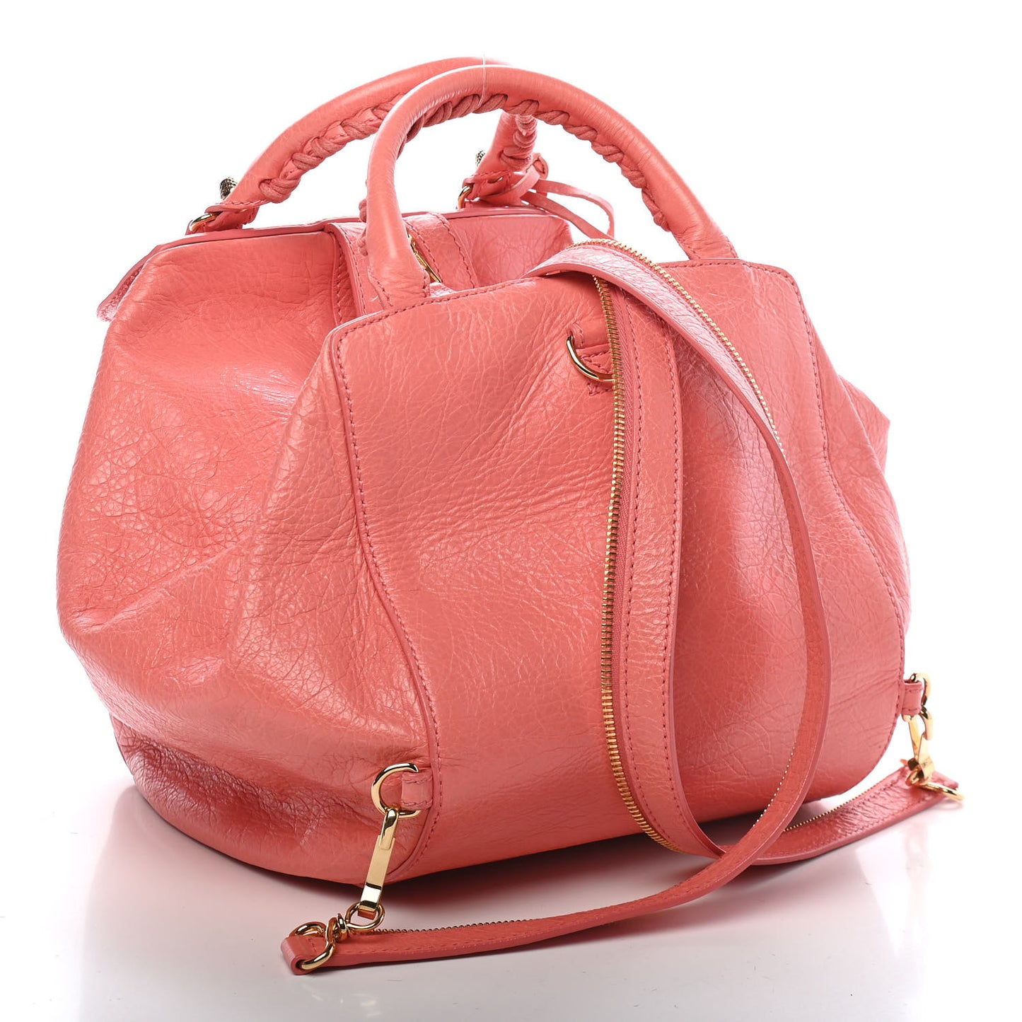 Agneau Giant 12 Gold Hardware Traveler Convertible Backpack Rose Azalee
