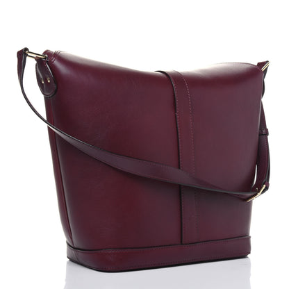Celine Smooth Calfskin Buckle Bucket Bag Burgundy 3 of 21