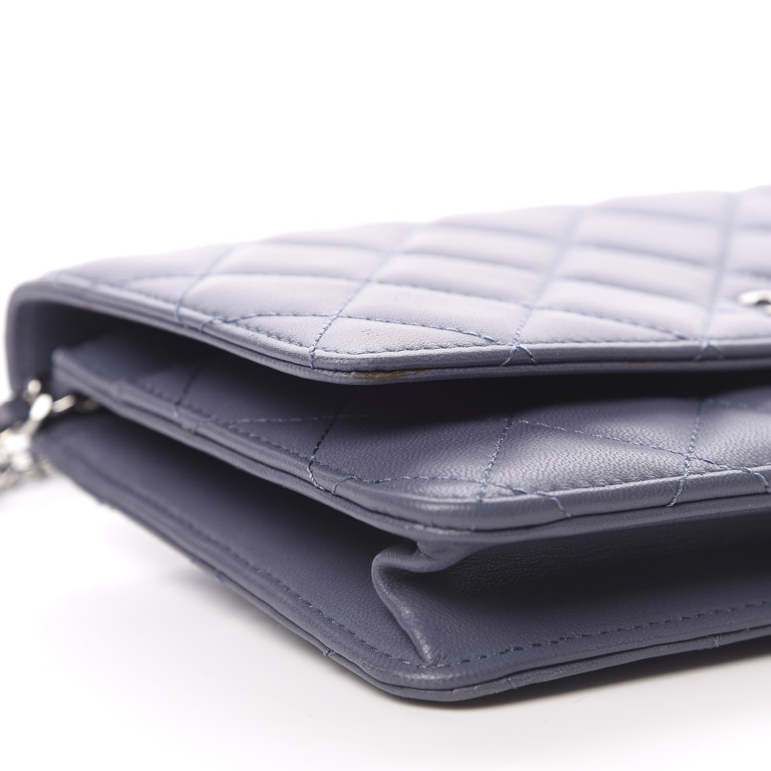 Chanel Lambskin Quilted Wallet On Chain WOC Purple 12 of 14