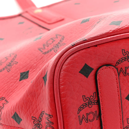 MCM Visetos Medium Liz Reversible Shopper Tote Ruby Red 17 of 26