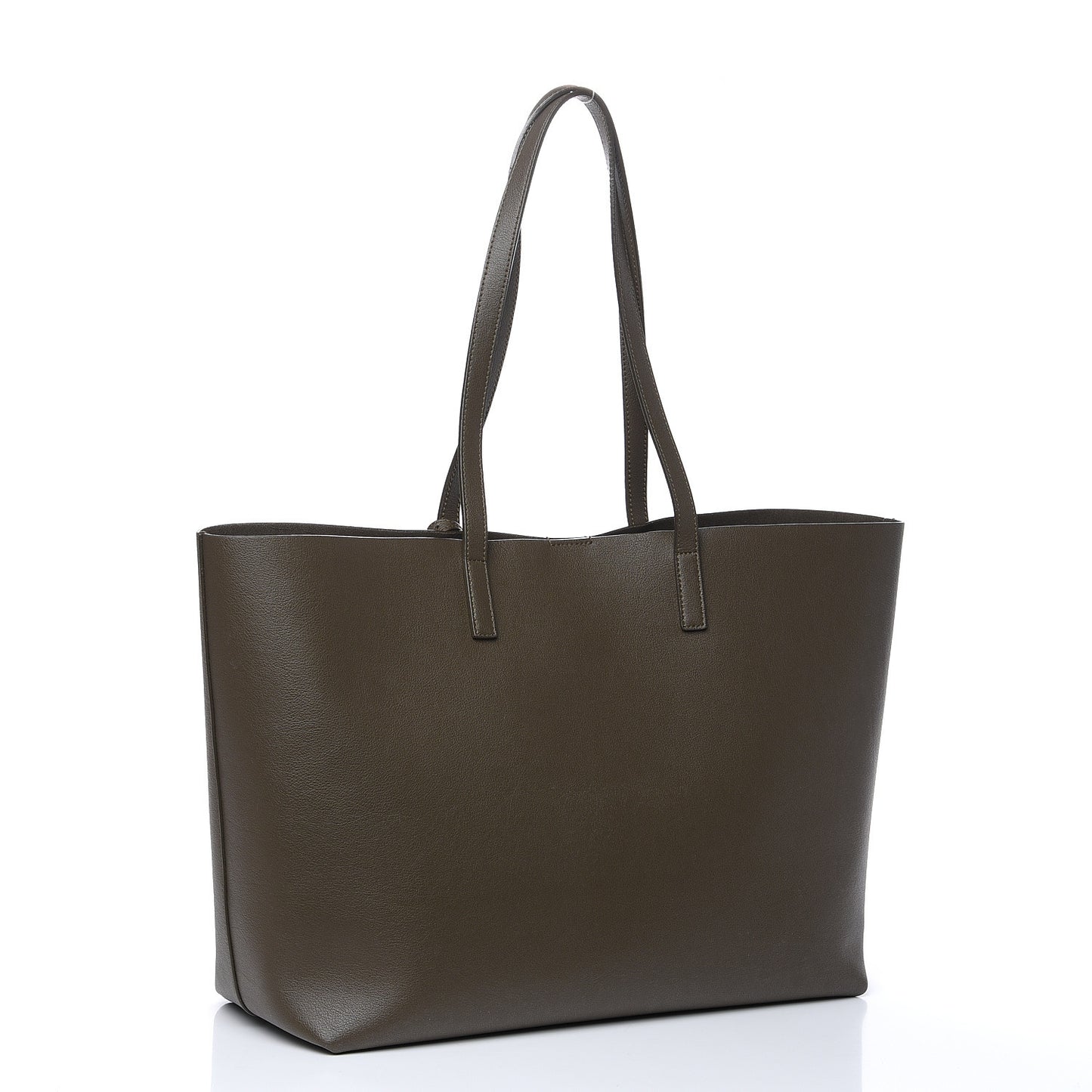 Calfskin Large Shopping Tote Kaki Militaire