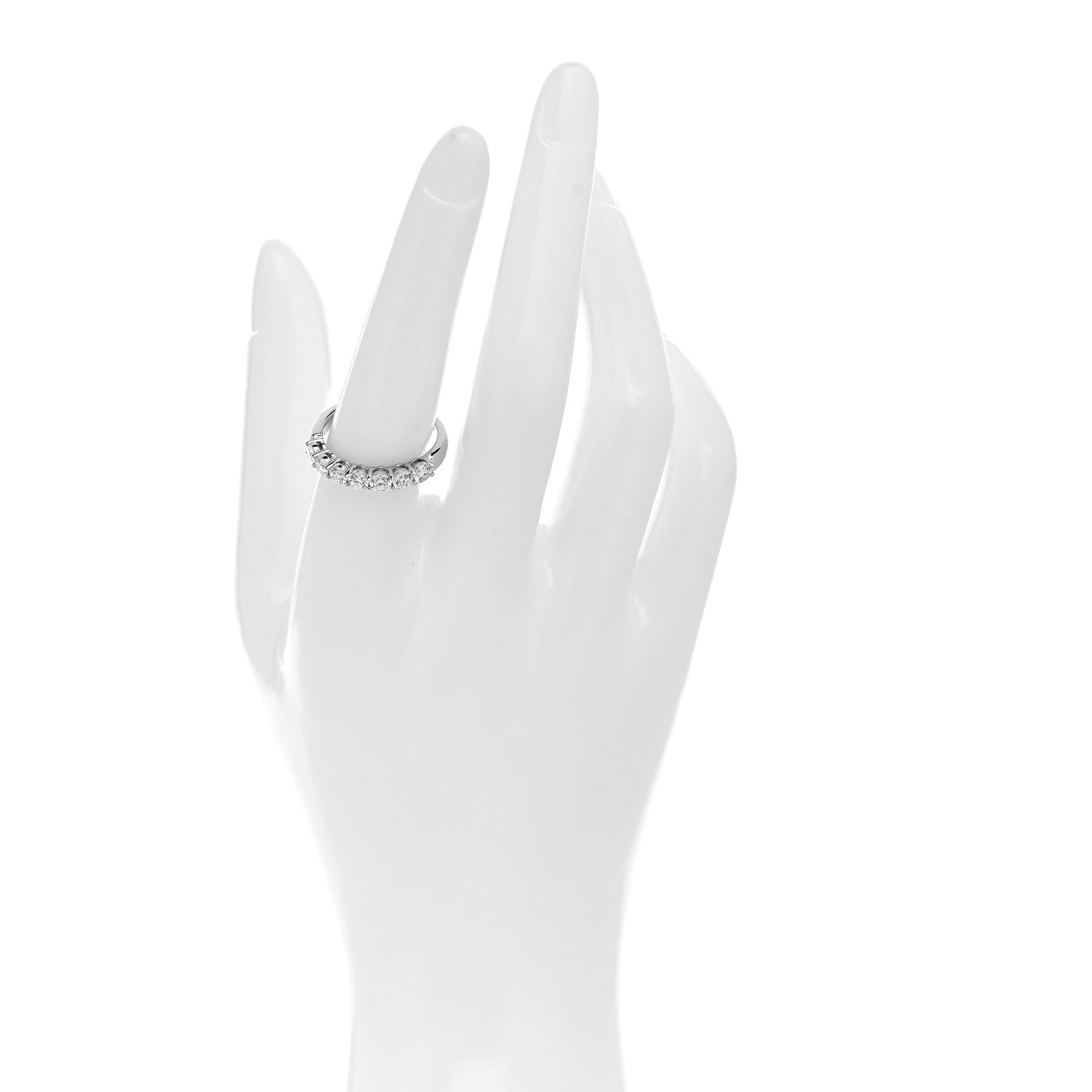 Tiffany Platinum Diamond .95ctw Embrace Band Ring 56 7.5 2 of 5