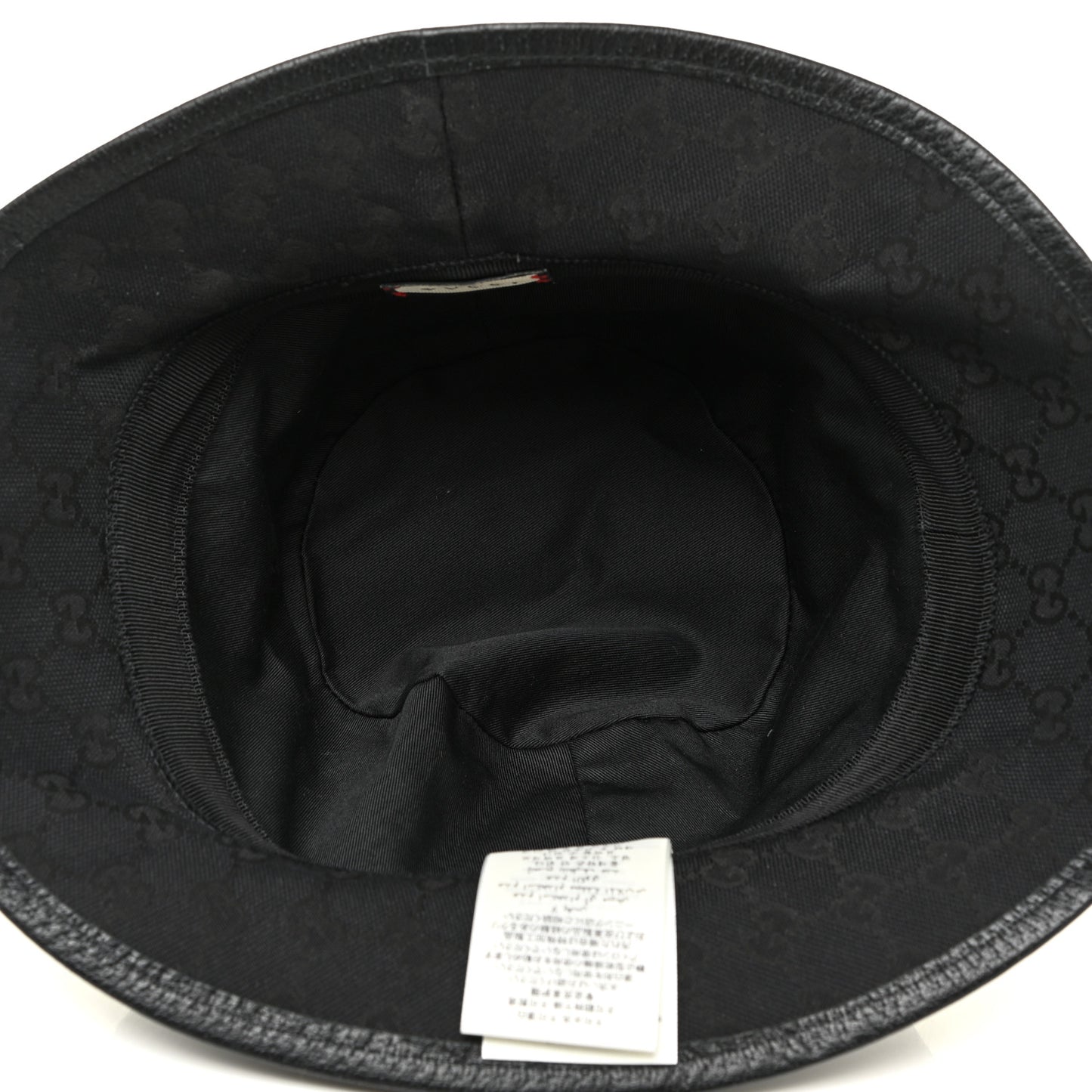 Monogram Textured Dollar Calfskin GG Jago Bucket Hat L Black