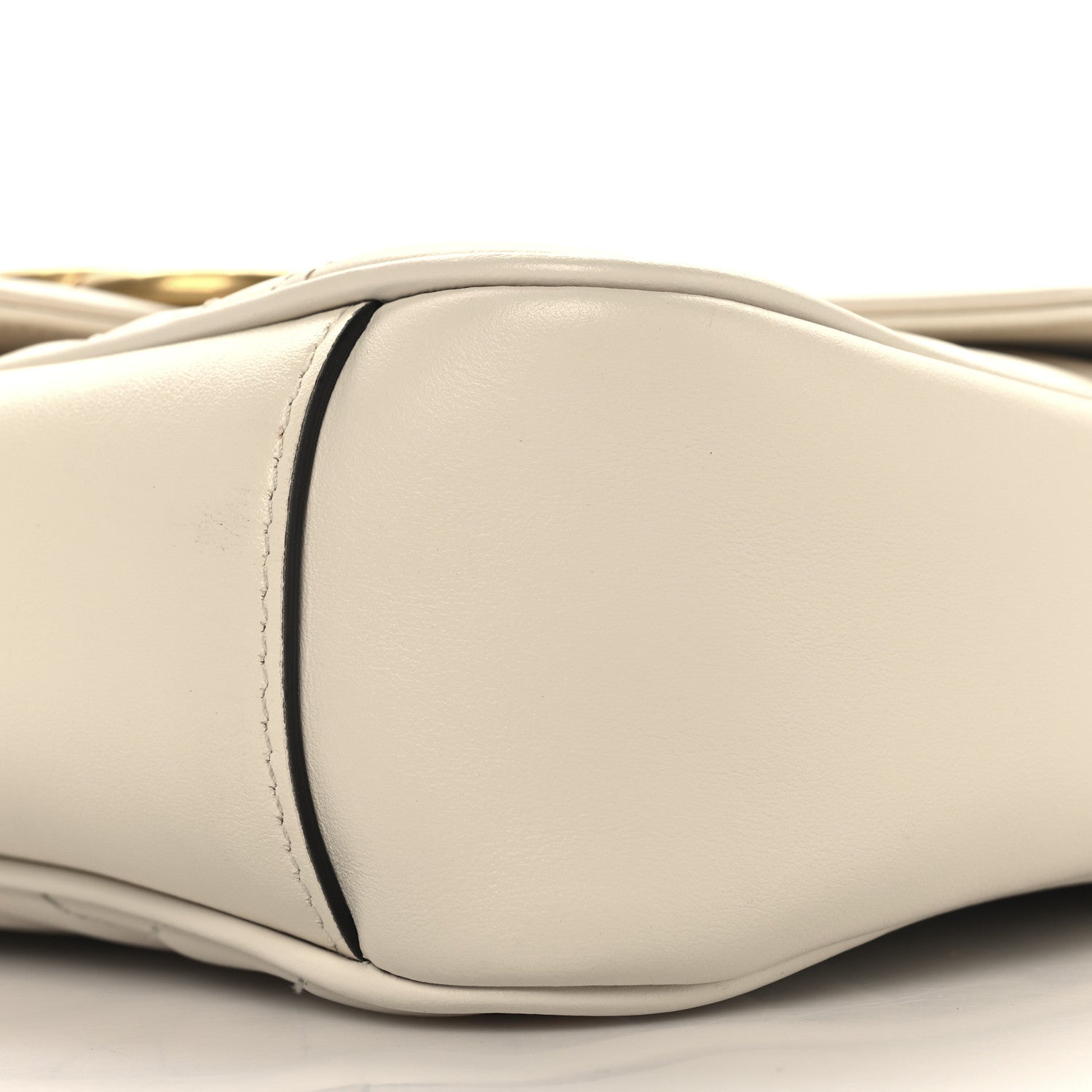 Gucci Calfskin Matelasse Small GG Marmont Shoulder Bag White 10 of 12