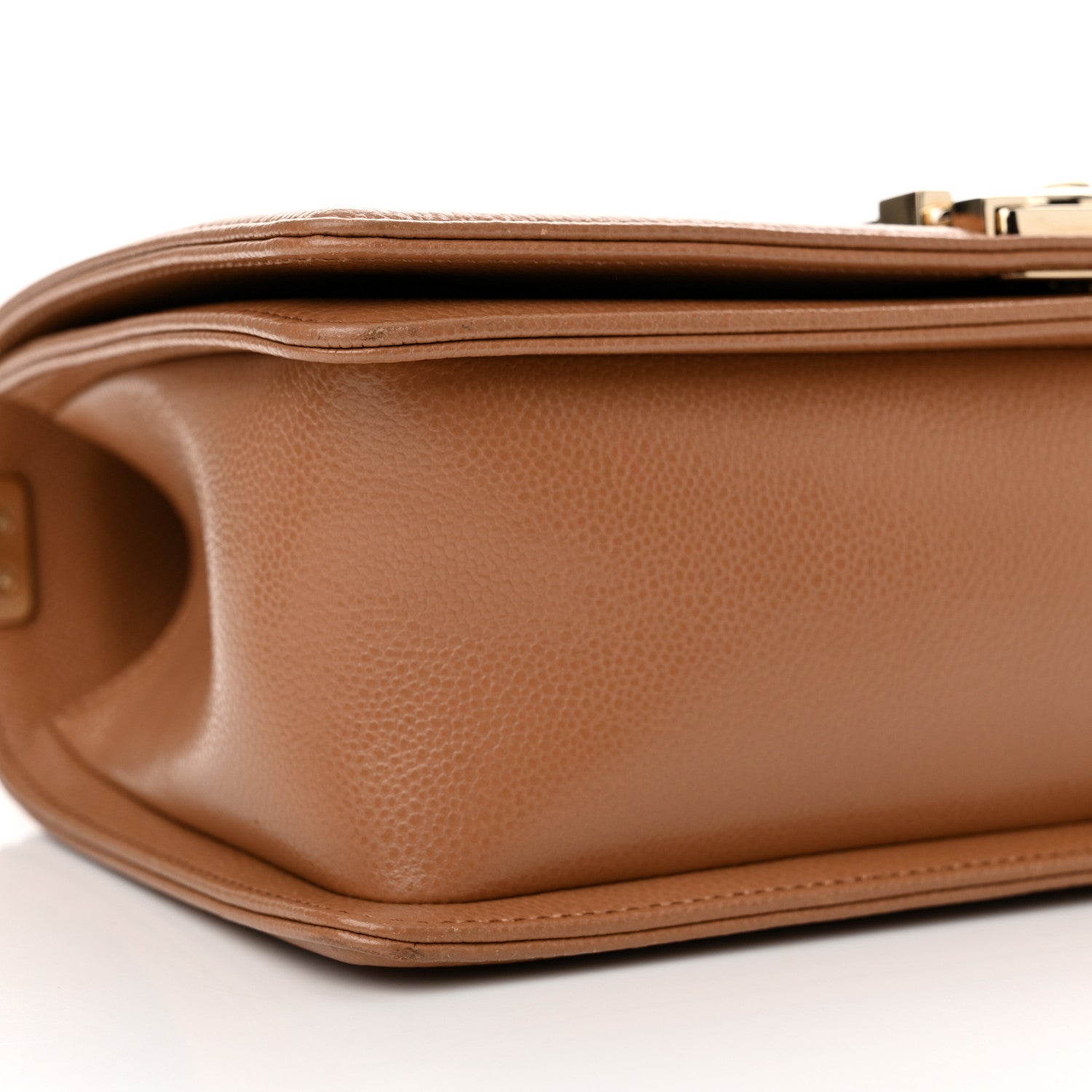 Chanel Caviar Quilted Medium Boy Flap Light Brown 9 of 11