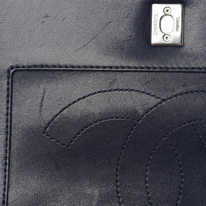 Chanel Sheepskin Quilted Medium Vintage Mademoiselle Flap Dark Navy 12 of 14