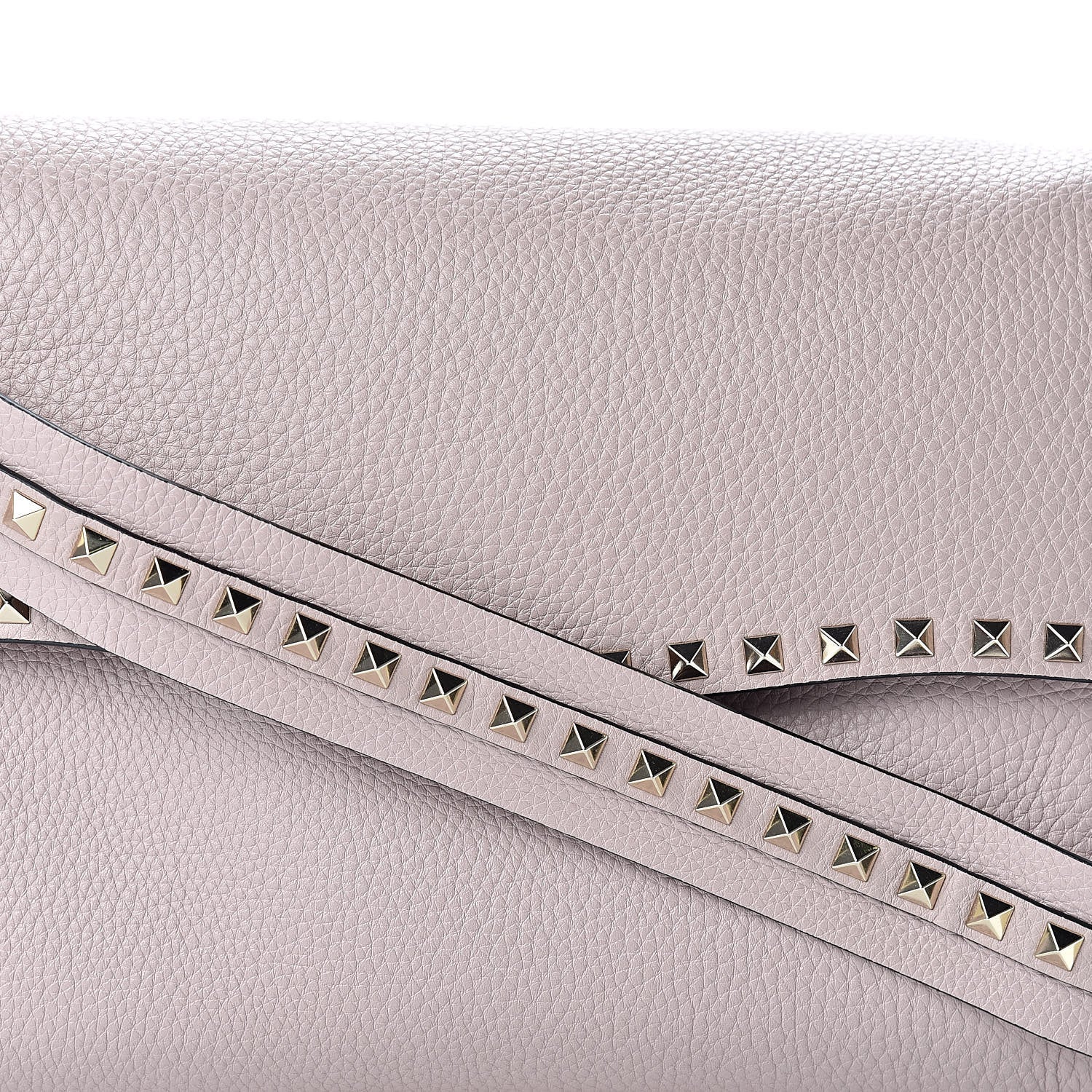 Valentino Garavani Pebbled Calfskin Rockstud Top Handle Shoulder Bag Poudre 8 of 11