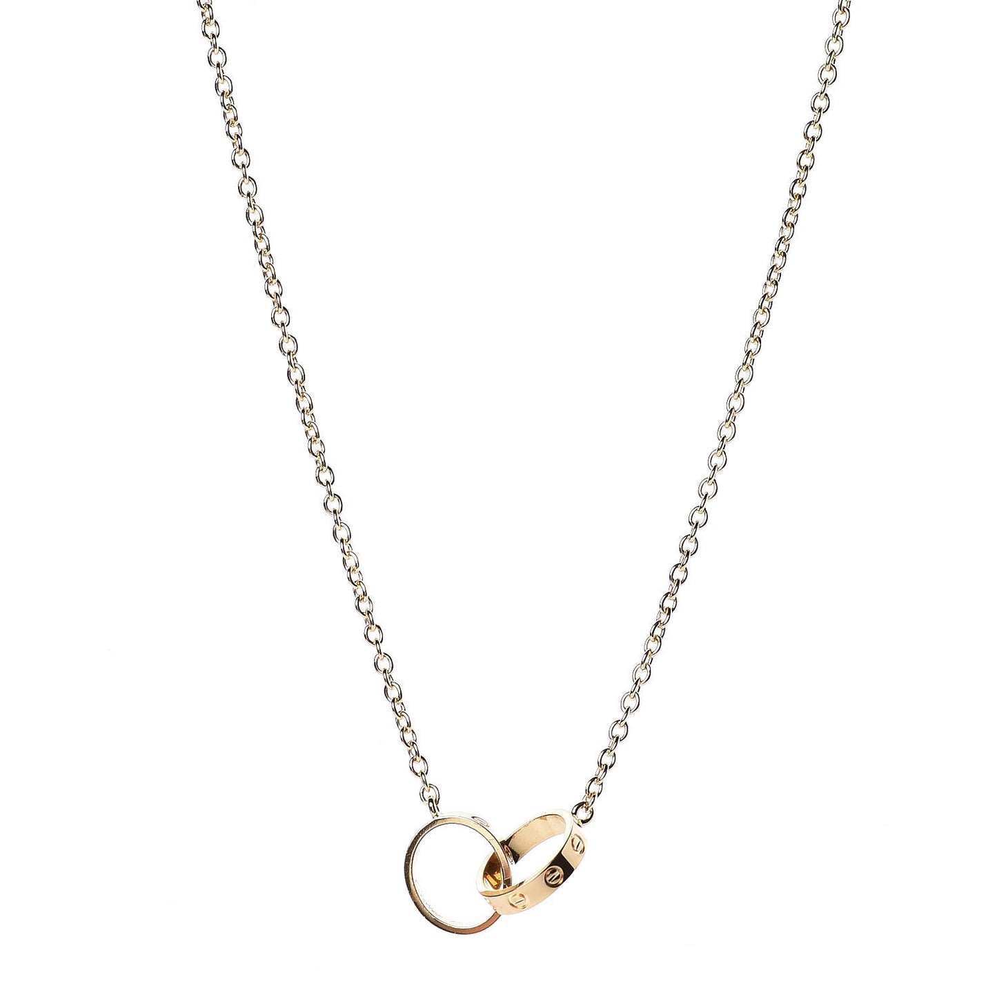 18K Yellow Gold Interlocking LOVE Necklace