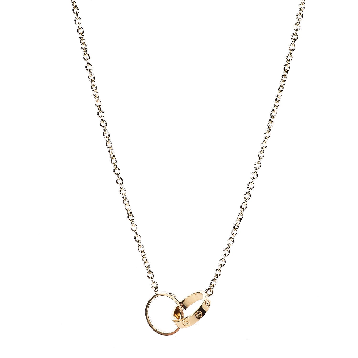 Cartier 18K Yellow Gold Interlocking LOVE Necklace 1 of 7