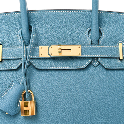 Hermes Togo BIRKIN 30 Blue Jean 8 of 11