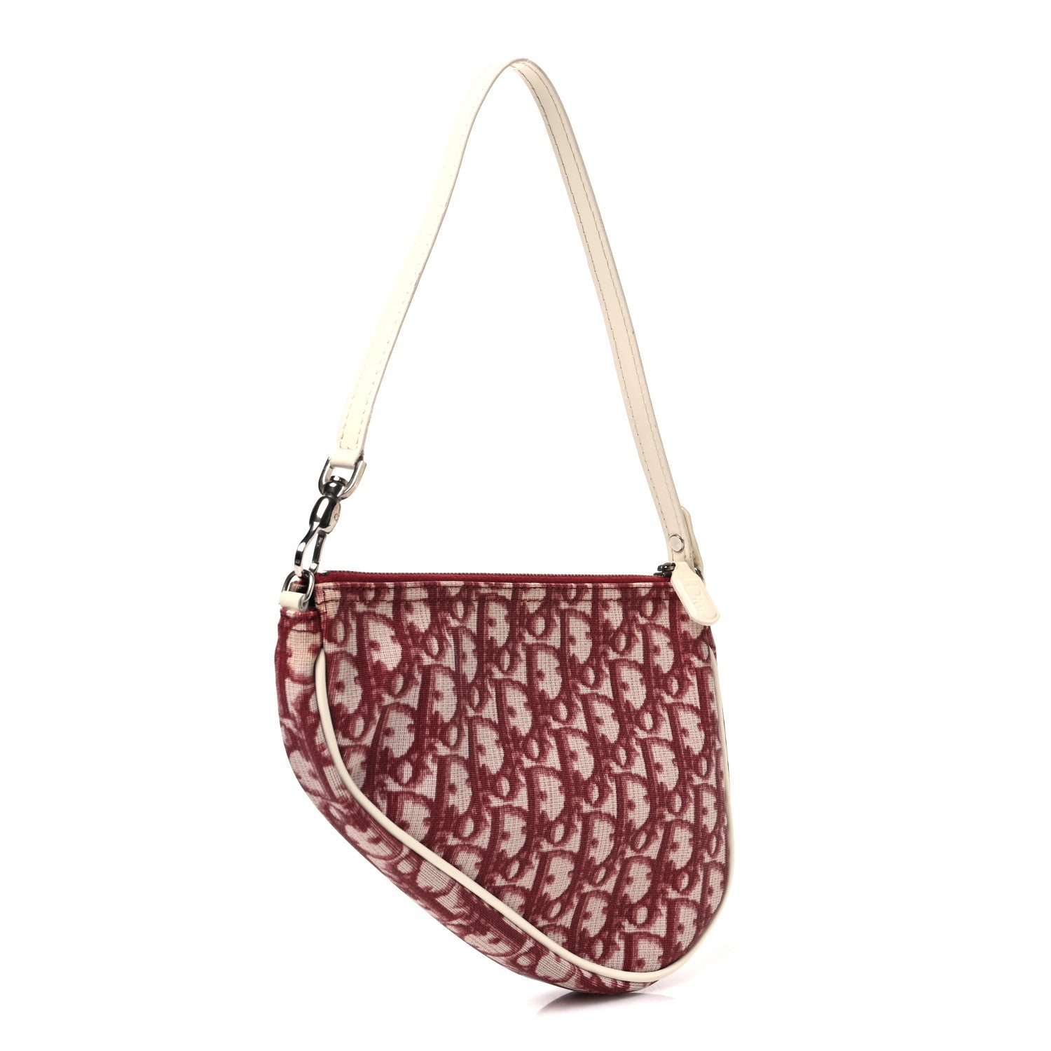 Christian Dior Monogram Mini Saddle Pochette Red 3 of 10