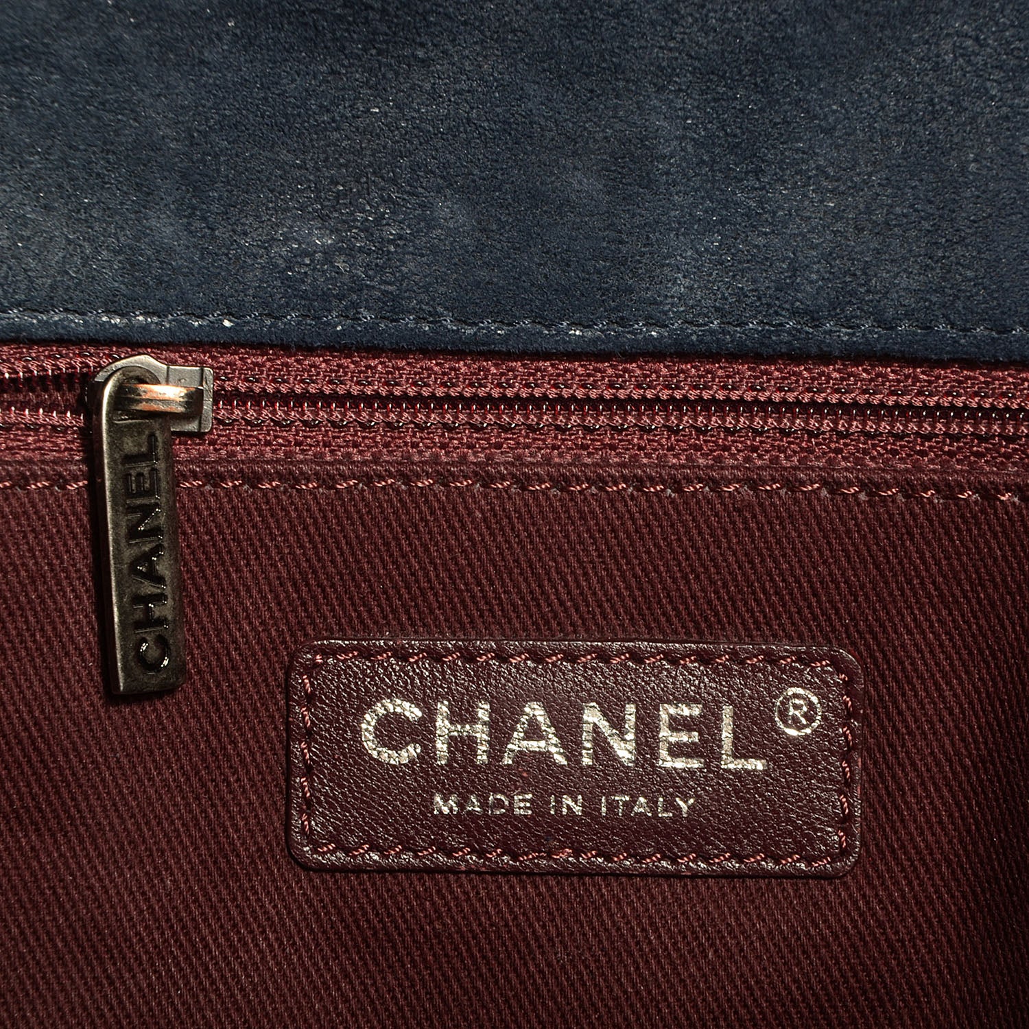 Chanel Goatskin Quilted Large Gentle Boy Flap Navy 6 of 8