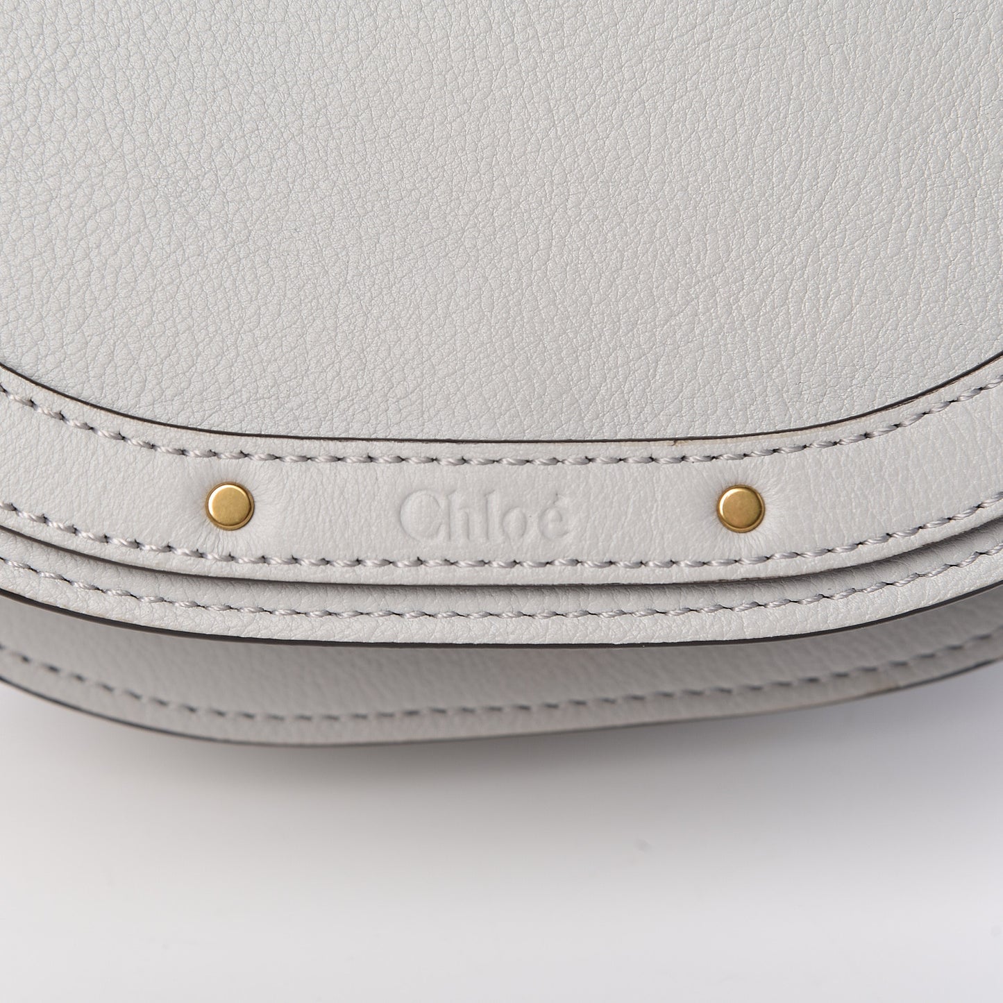 Calfskin Suede Small Nile Bracelet Bag Airy Grey