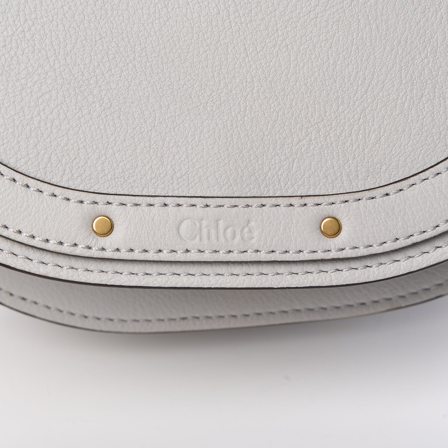 Chloe Calfskin Suede Small Nile Bracelet Bag Airy Grey 10 of 12