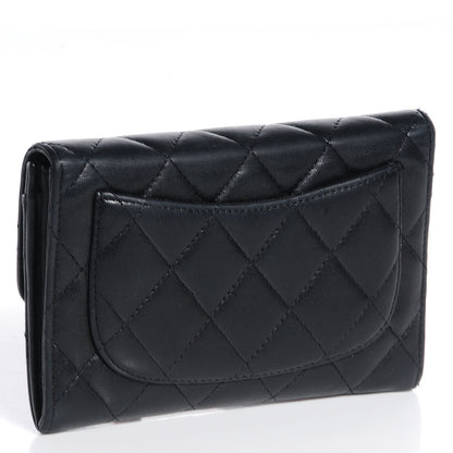 Chanel Lambskin Quilted Small Flap Wallet Black 3 of 9