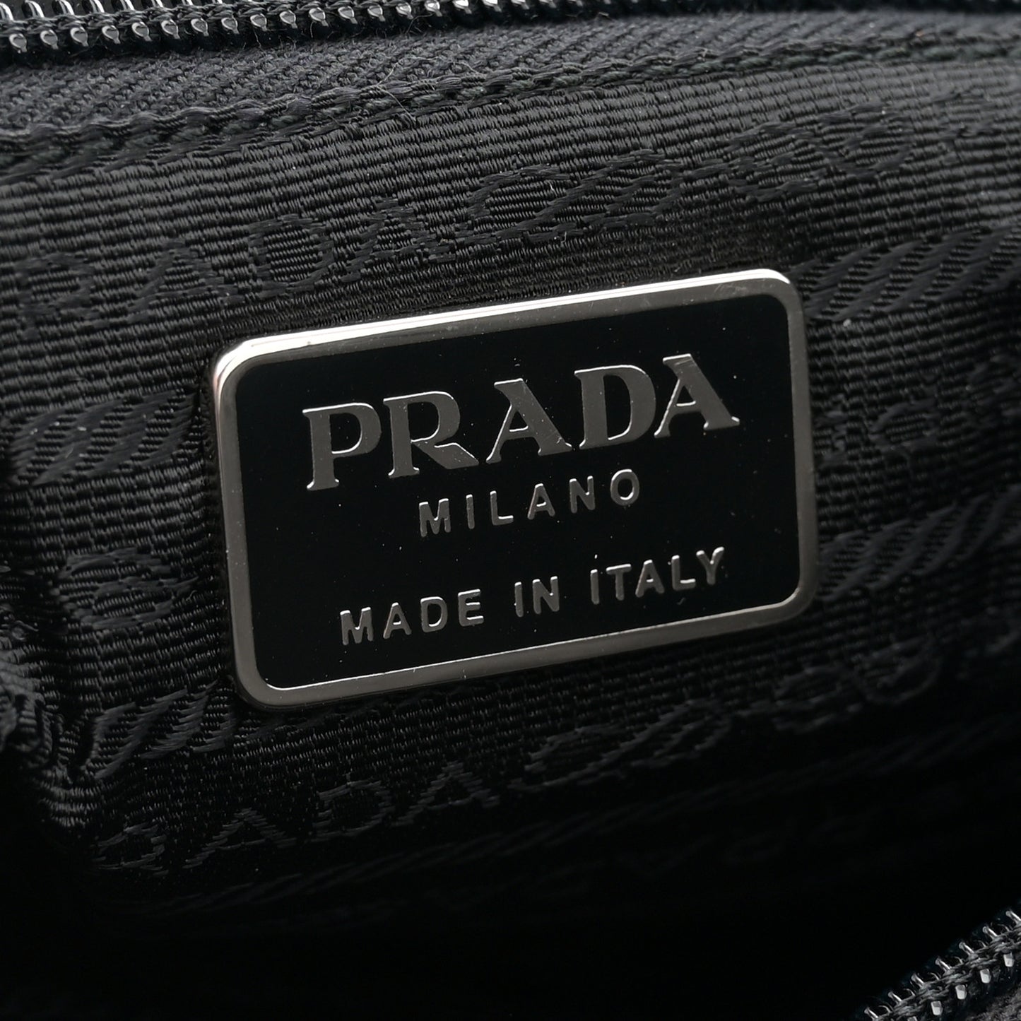 Tessuto Nylon Saffiano Shopping Tote Black