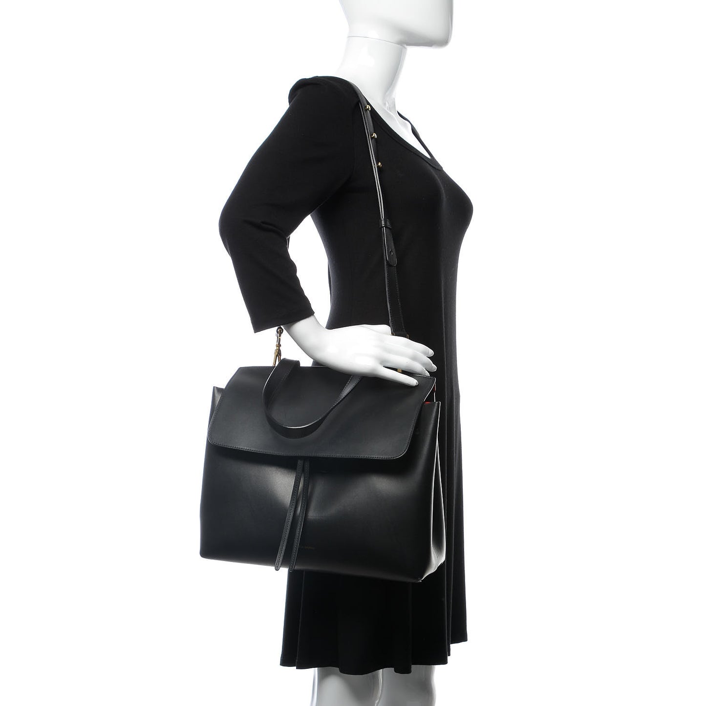 Calfskin Lady Bag Black Flamma