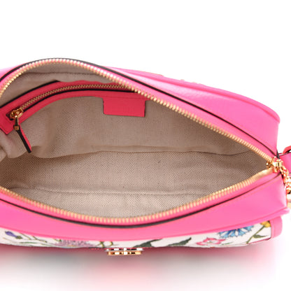 Gucci Canvas Flora Floral Shoulder Bag White Fuchsia Fluo 4 of 8