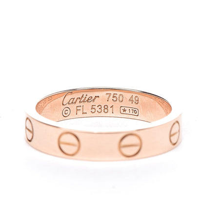 Cartier 18K Pink Gold 3.5mm LOVE Wedding Band Ring 49 4.75 4 of 4