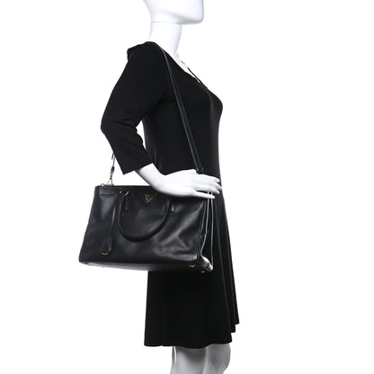 Prada Saffiano Medium Galleria Double Zip Tote Black 2 of 11