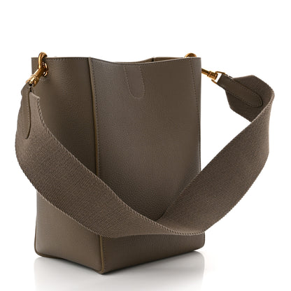 Celine Soft Grained Calfskin Small Sangle Bucket Bag Taupe 3 of 10