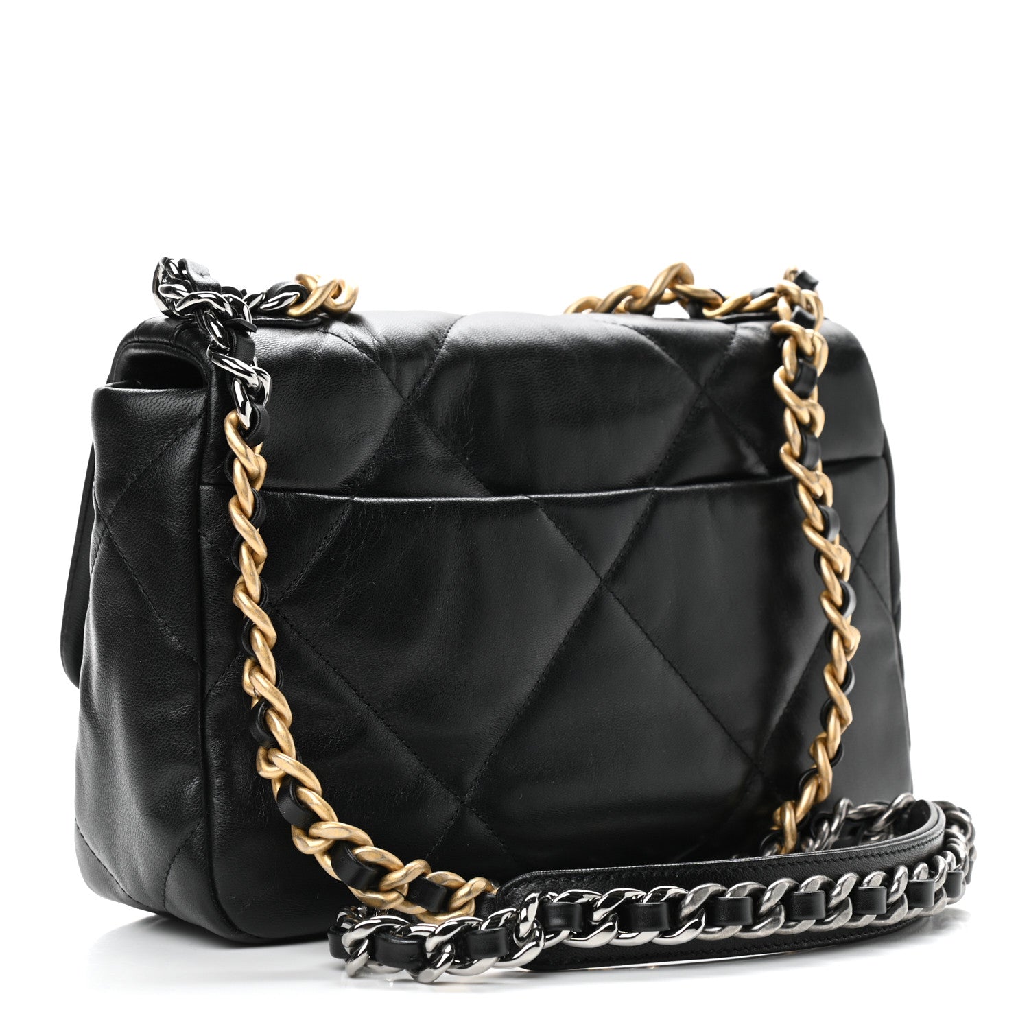 Chanel Goatskin Quilted Medium Chanel 19 Flap Black 3 of 9
