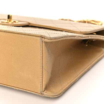 Chanel Caviar Stitched Jumbo Single Flap Beige 9 of 13
