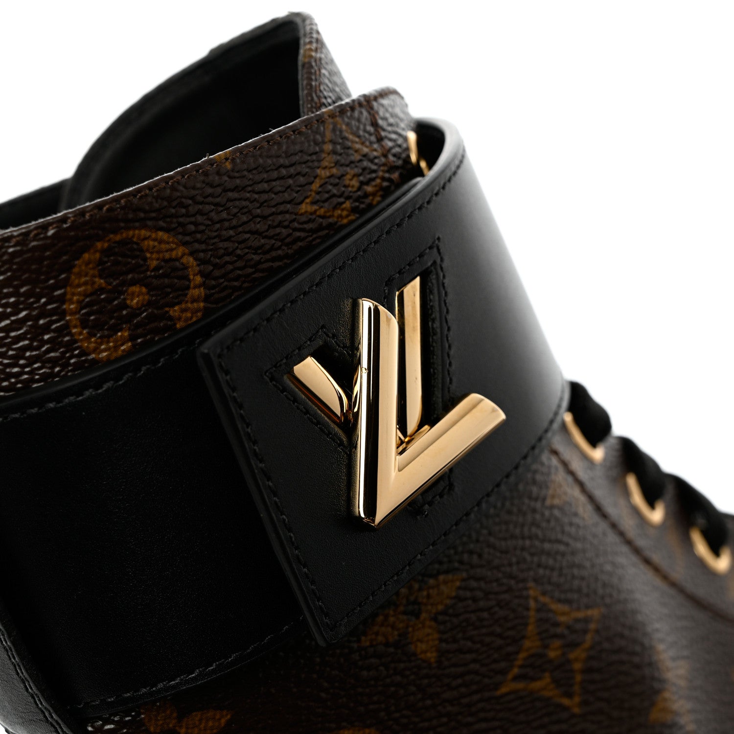Louis Vuitton Calfskin Monogram Wonderland Flat Ranger Boots 39 Black 11 of 13