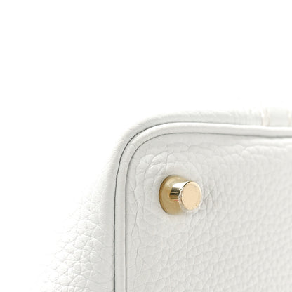 Hermes Taurillon Clemence Picotin Lock 18 PM White 12 of 13