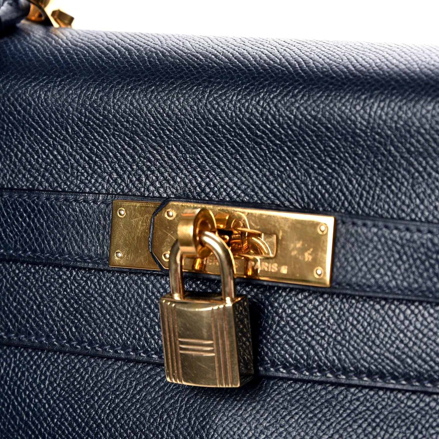 Hermes Courchevel Kelly Retourne 35 Bleu Marine 6 of 28